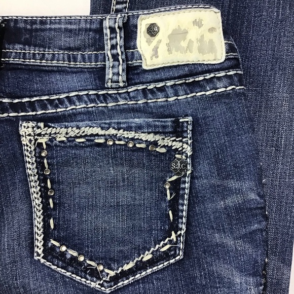 Silver Suki 17” Jeans Dark Blue Straight Women's Jeans - Picture 6 of 14